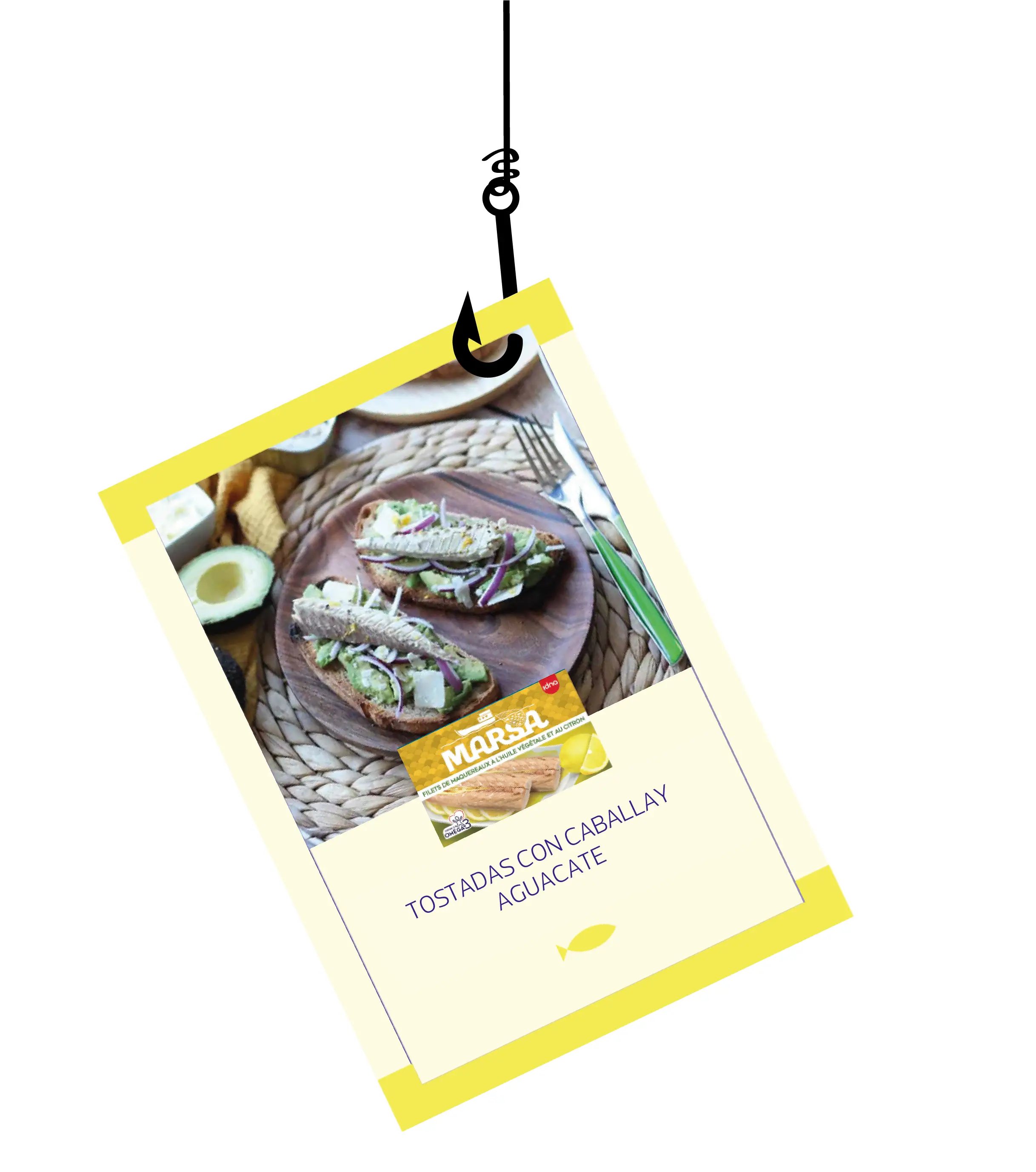  TOSTADAS CON CABALLA Y AGUACATE