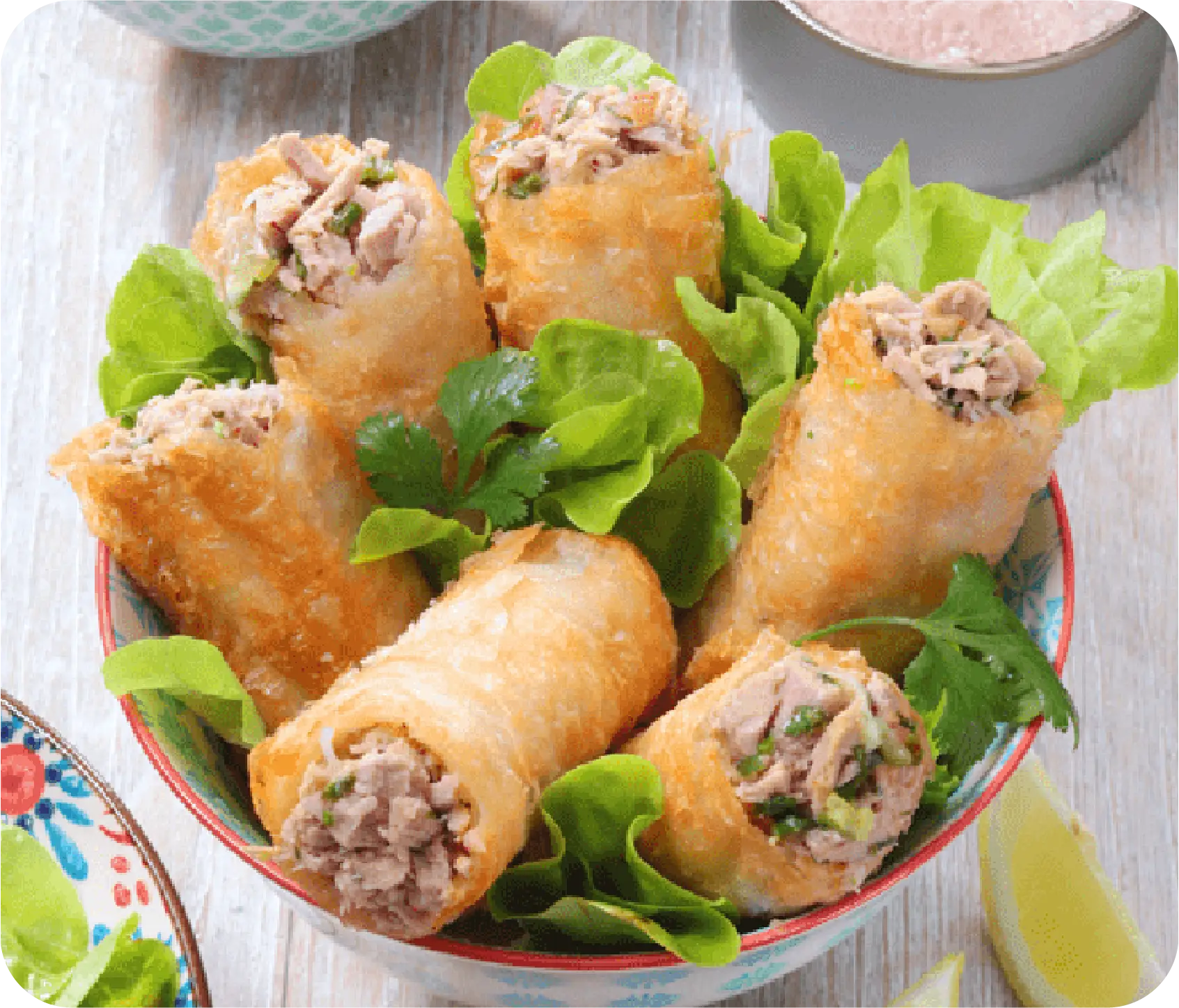NEMS CON TROZOS DE ATÚN EN SALSA DE TOMATE PICANTE