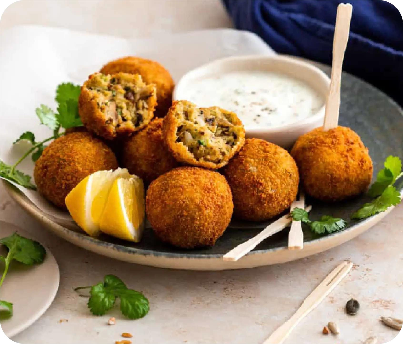 FALAFEL-STYLE SARDINE CROQUETTES